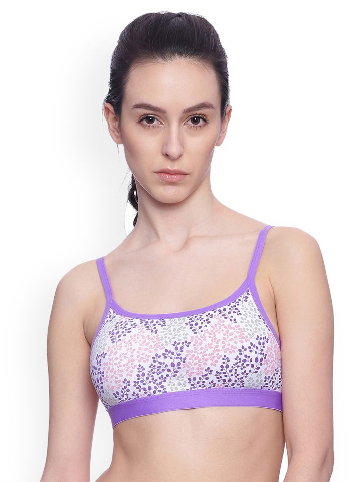 Buy BRAG Purple Printed Non Wired Lightly Padded Camisole Bra BLC02PL01 -  Bra for Women 7306146