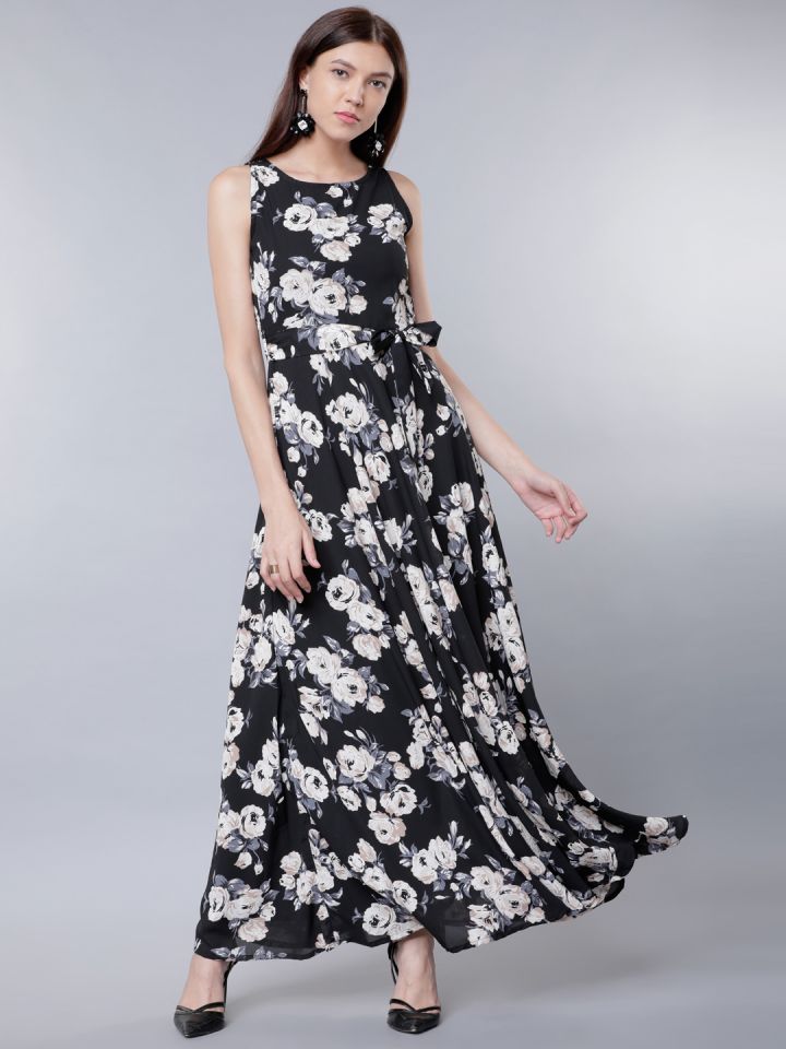 Tokyo talkies black maxi dress hot sale