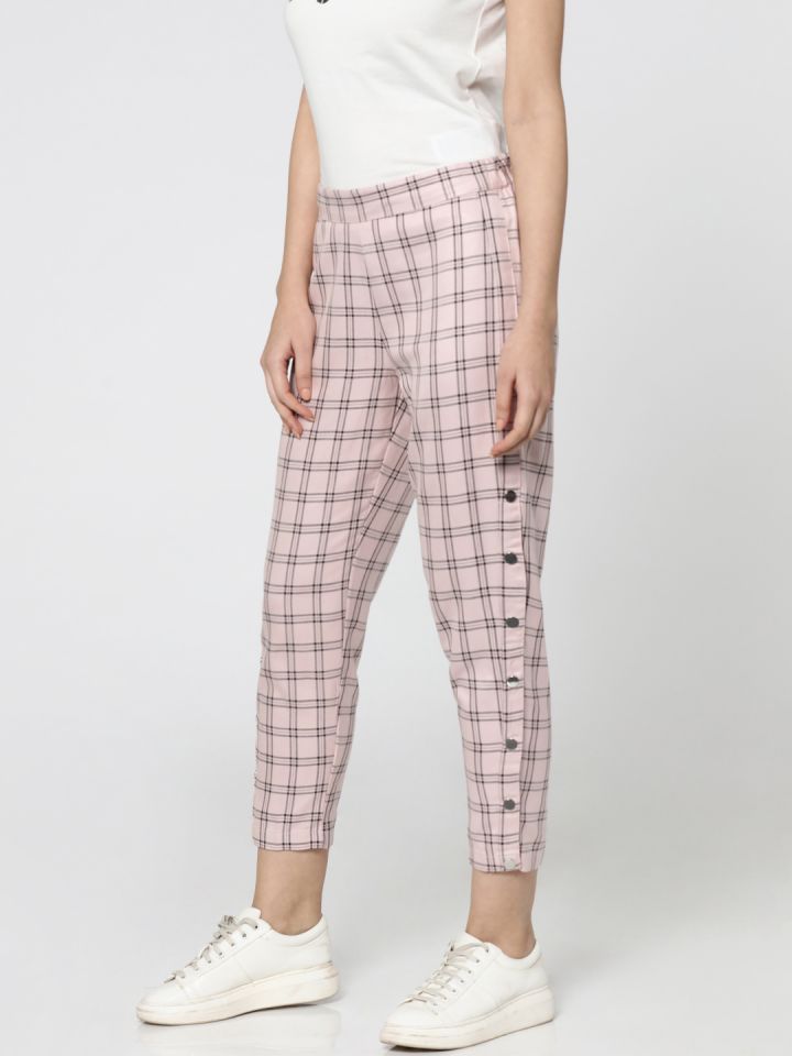 Parma checked cropped trousers outlet