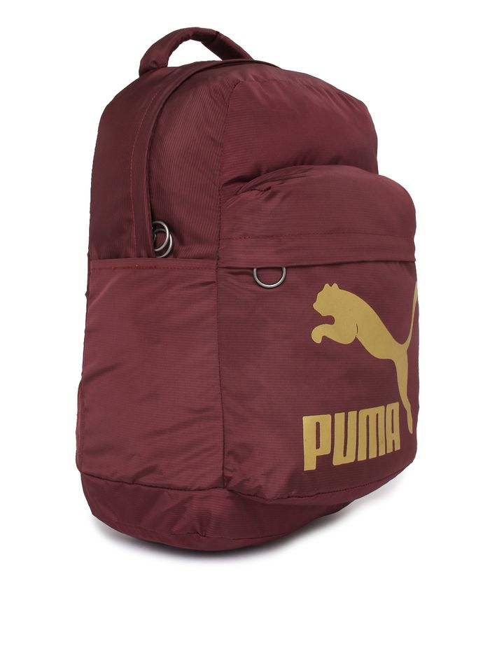 burgundy puma backpack