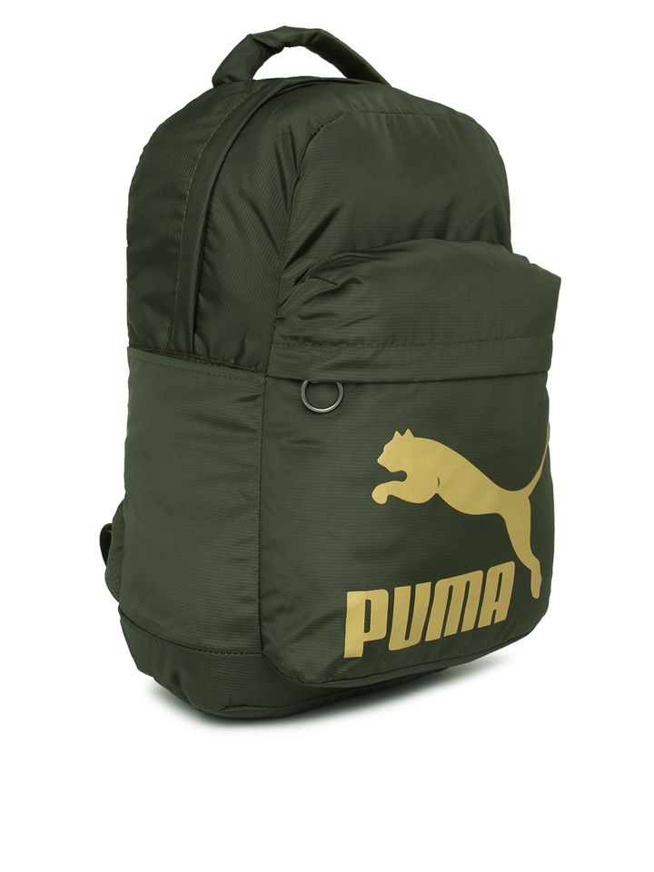 puma olive green backpack