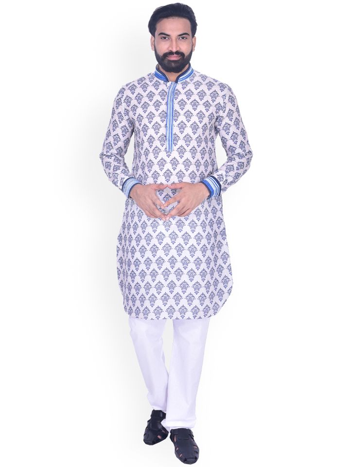 Buy Manyavar Men Off White Navy Blue Printed A Line Kurta Kurtas For Men 7340558 Myntra Still not sure about your perfect size and fit? manyavar men off white navy blue printed a line kurta