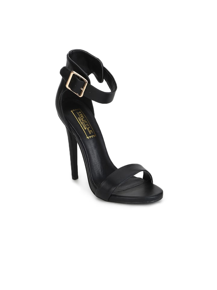 Womens Shoes Heels Sandal heels Truffle Collection Knotted Heeled Sandals in Black 