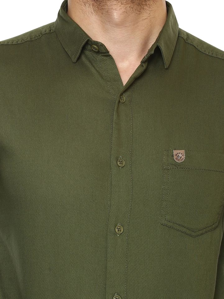 Mufti olive hotsell green shirt
