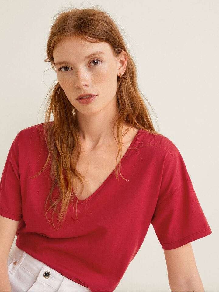 ESPARTO Yoga V-Shirt Sundar in Garnet Red S 