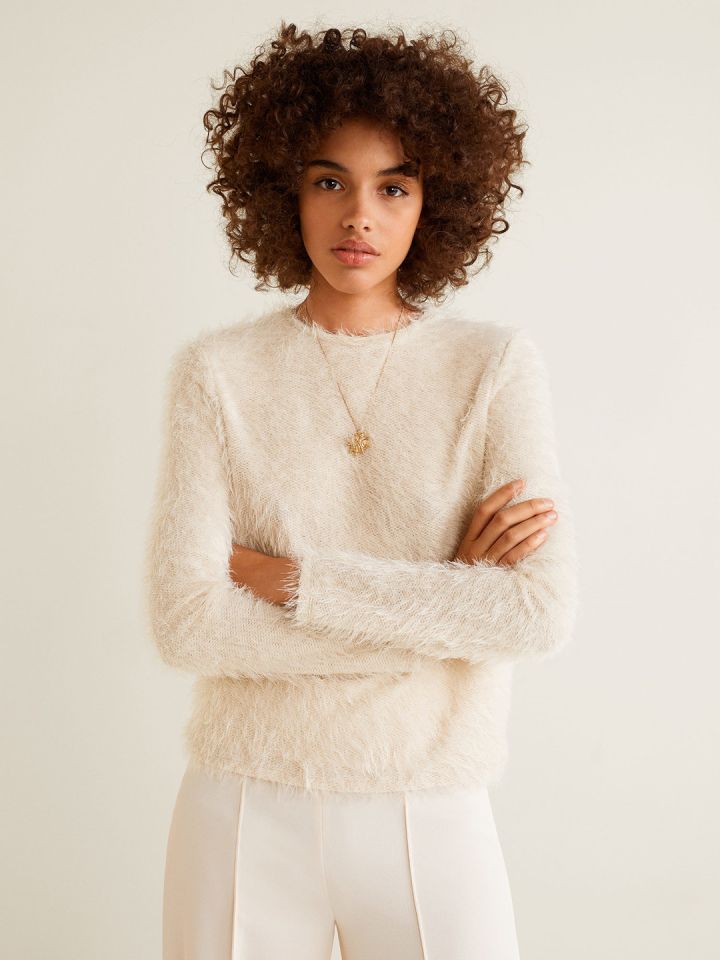 White fur clearance sweaters