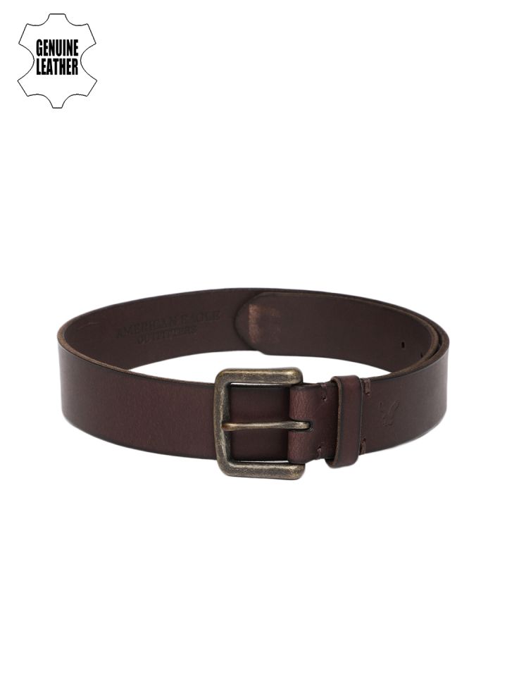 Buy AMERICAN EAGLE OUTFITTERS Men Brown Solid Genuine
