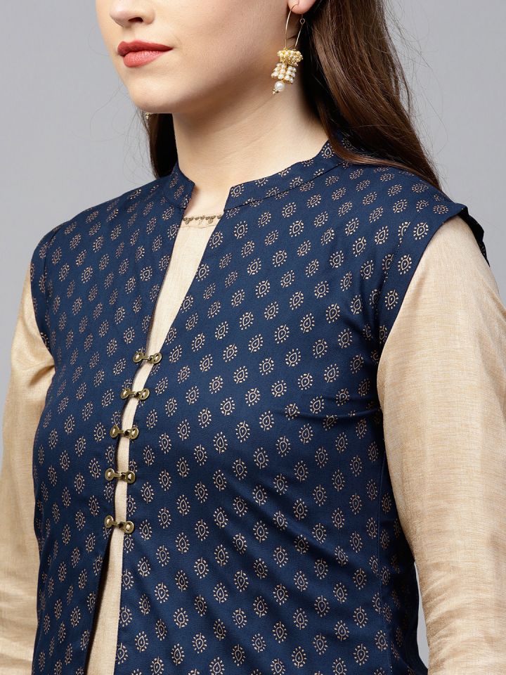 Jacket kurtis shop on myntra