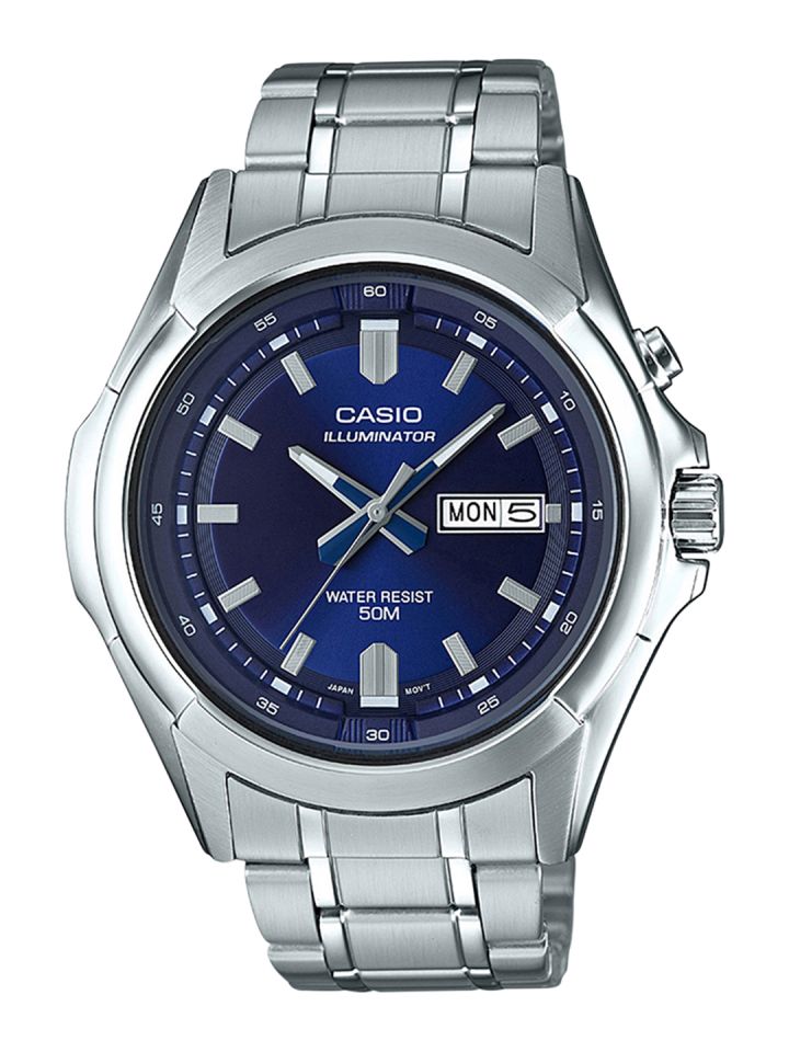 Casio enticer blue dial men's watch store
