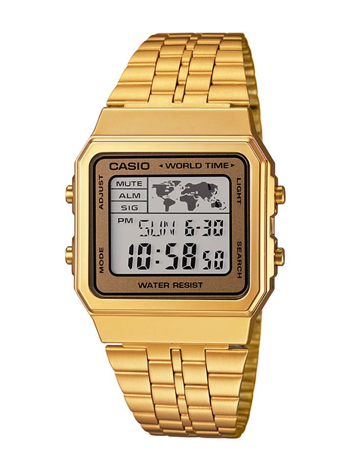 Casio green sales retro mili watch