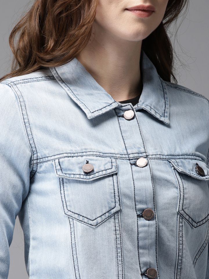 myntra women denim jacket