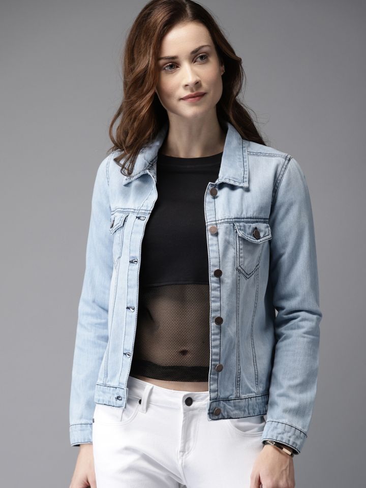 Ultimate Denim Jacket In Light Mid-wash Grace And Lace, 43% OFF