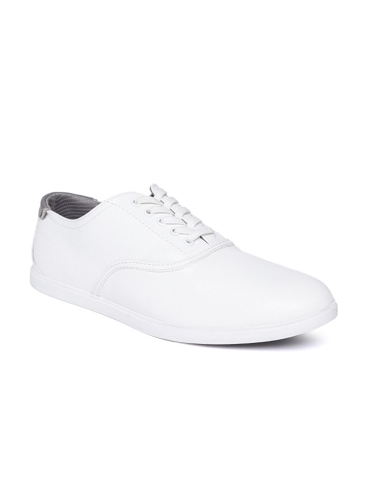 Buy ALDO Men White Textured Sneakers 