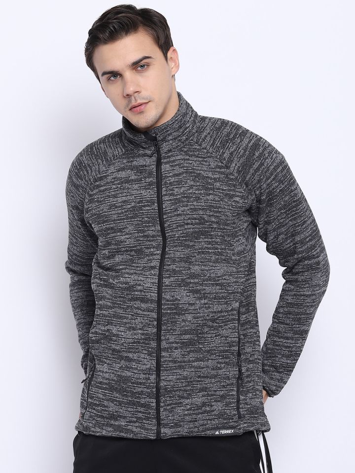 Adidas knit fleece jacket sales