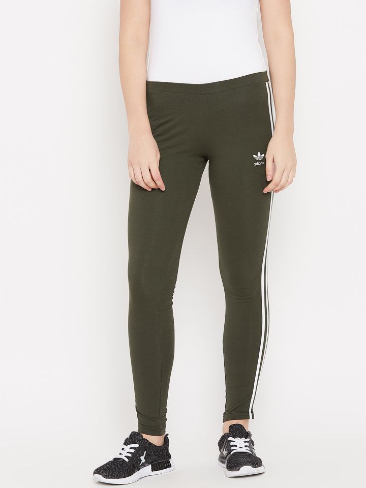Olive green adidas store leggings