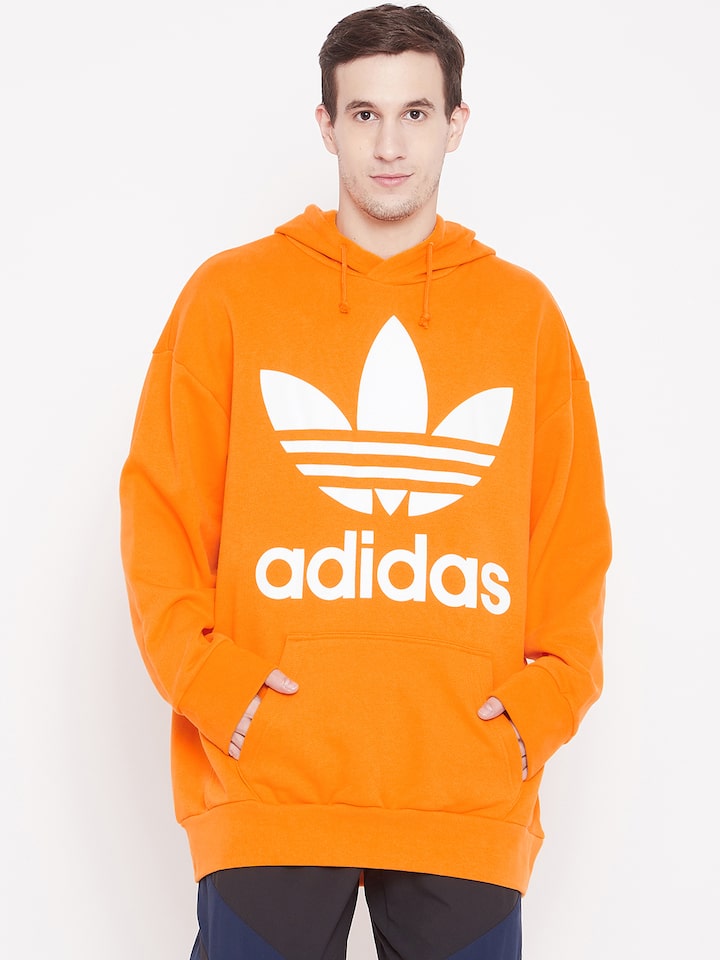 adidas orange trefoil hoodie