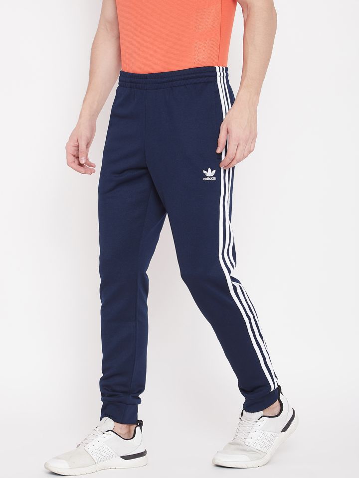 Adidas navy blue hot sale joggers