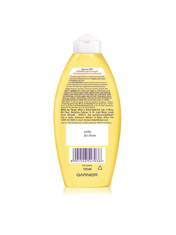 garnier light lotion