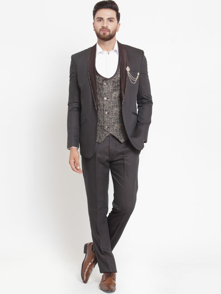 Grey Designer Three-piece Suit – Luxurazi