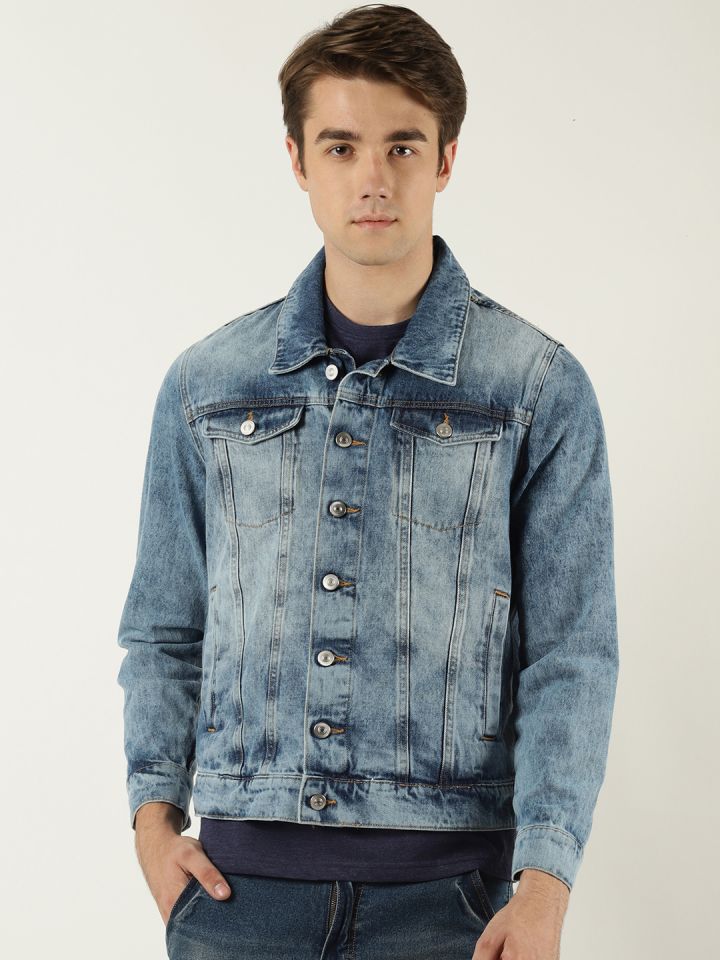 Blue saint denim jacket new arrivals