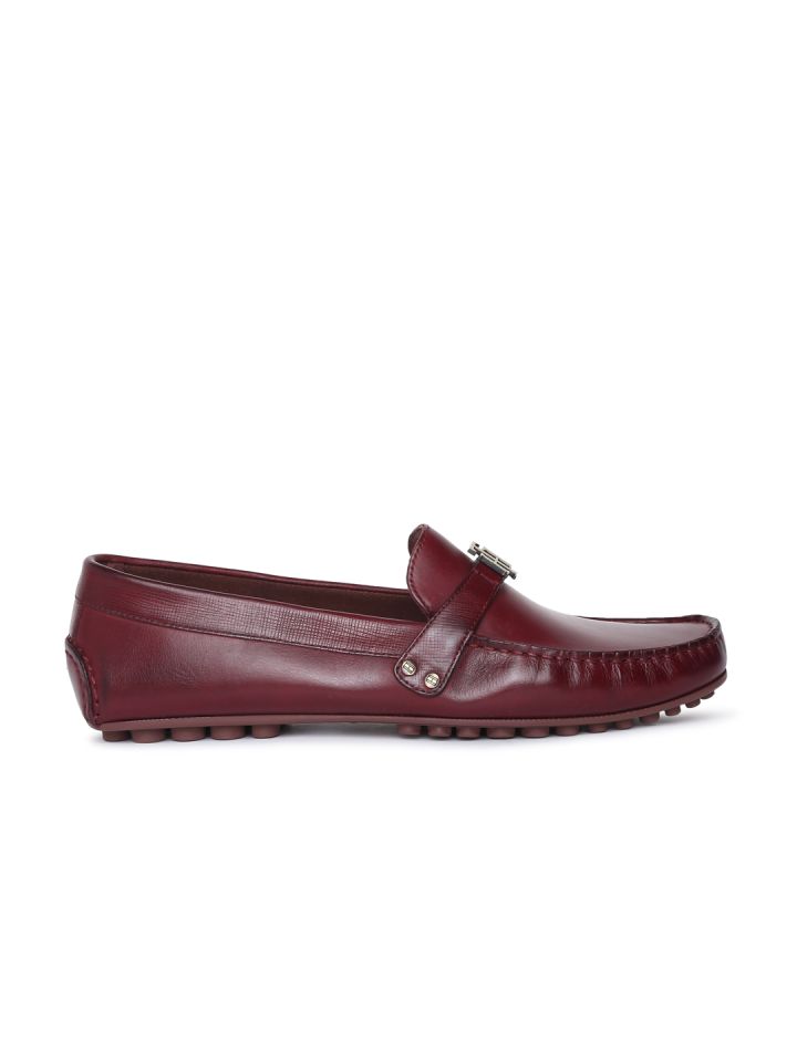 Tommy hilfiger burgundy loafers online