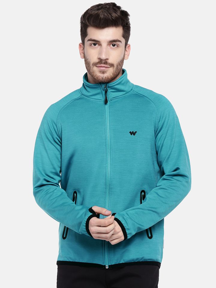 Buy Wildcraft Men Blue Softshell Bonded HYPAWARM Trail Running