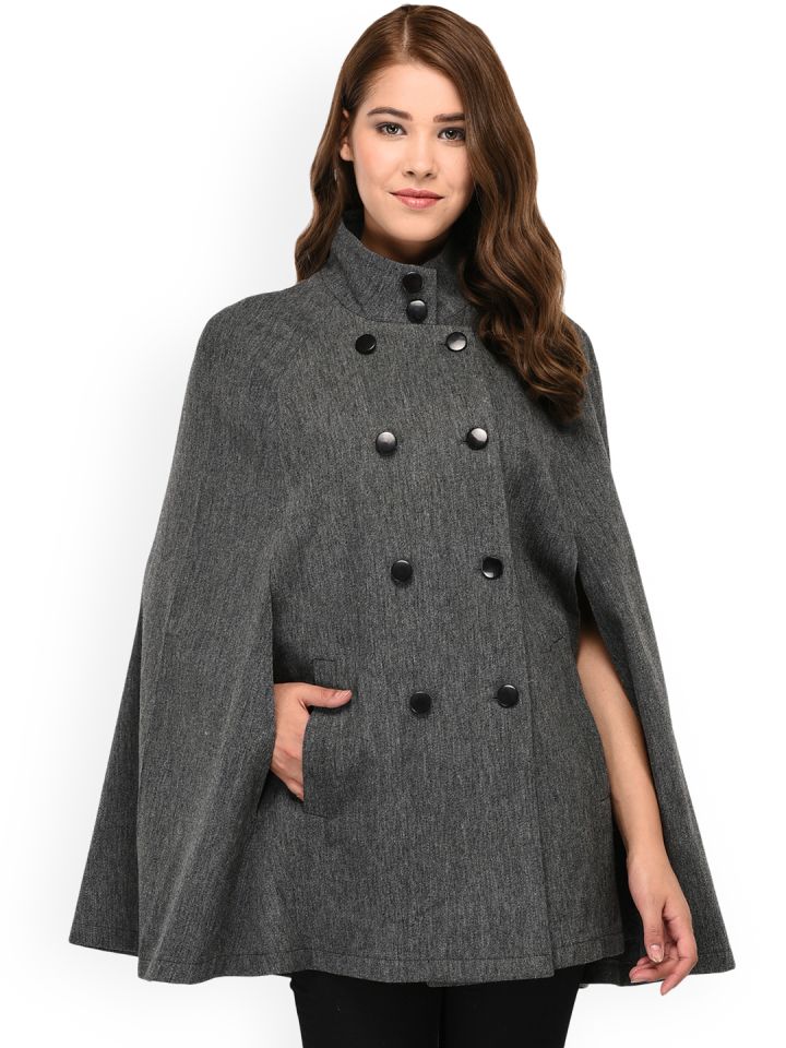 Calvin klein double online face cape coat