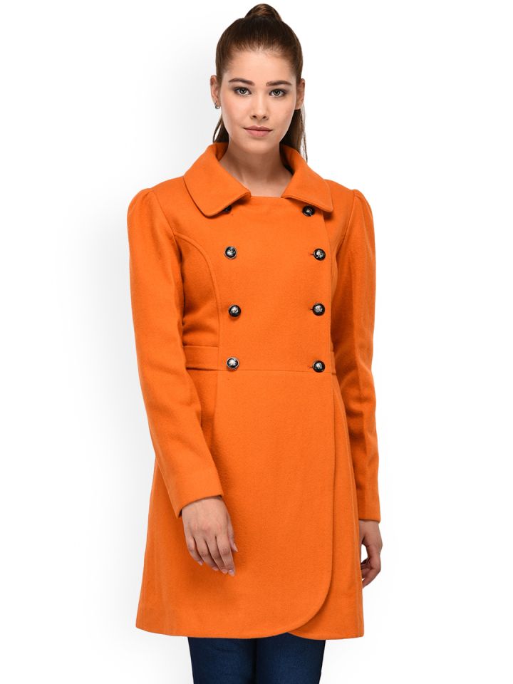 Owncraft Women Orange Trench Coat