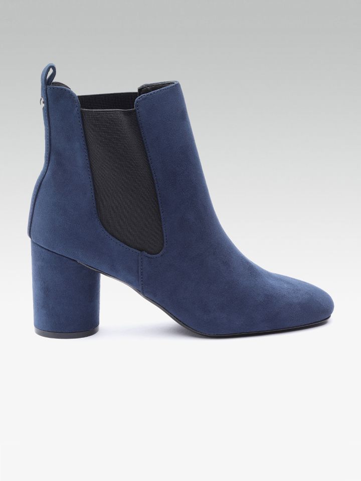 Buy DOROTHY PERKINS Women Navy Blue Solid Heeled Boots Boots for