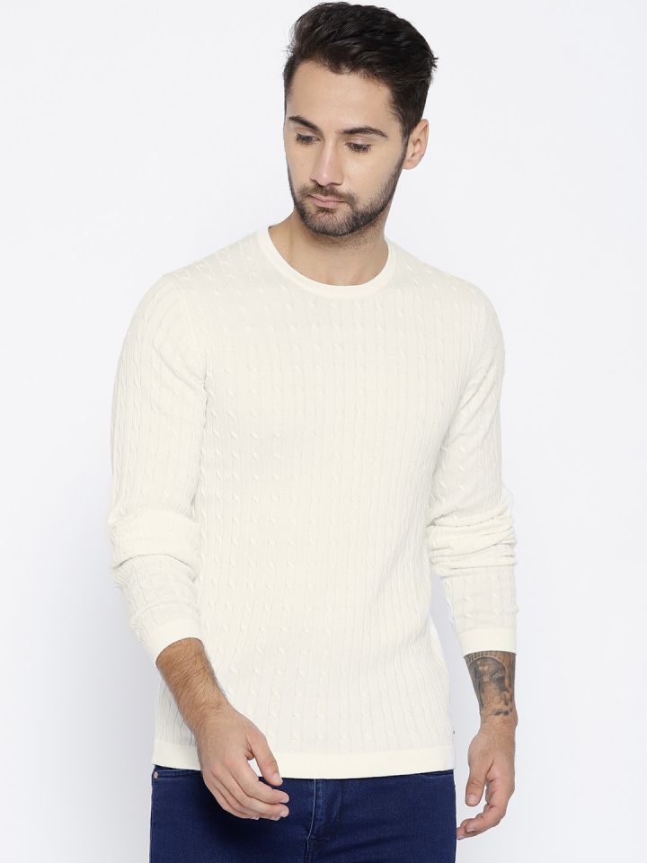 off white cable knit sweater