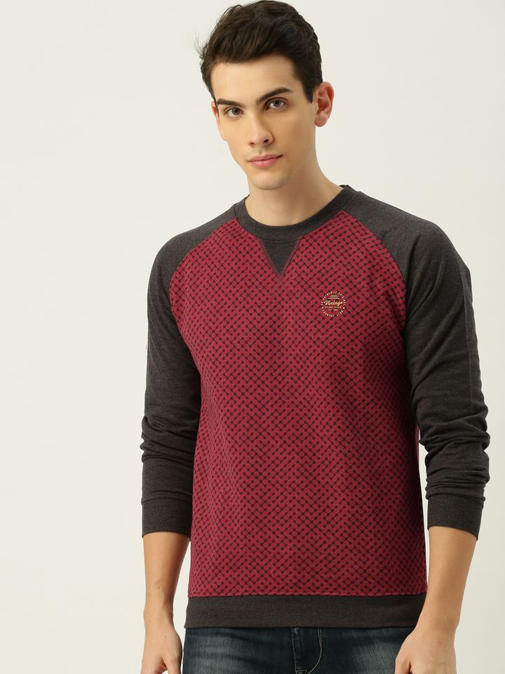 peter england red sweatshirt