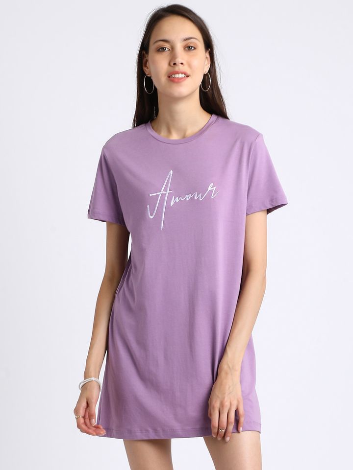 lavender t shirt dress