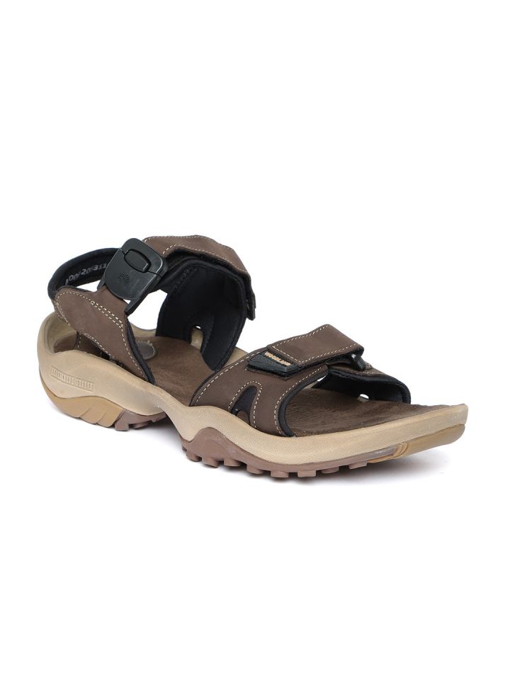 Buy Woodland Men Coffee Brown Nubuck Comfort Sandals Sandals for
