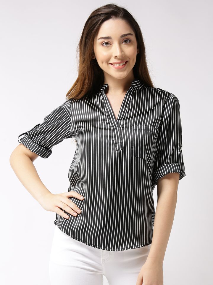 black and white striped shirt for girls