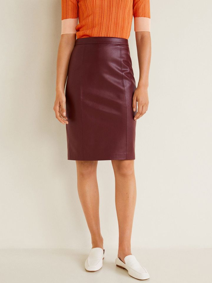 Burgundy 2025 skirt mango