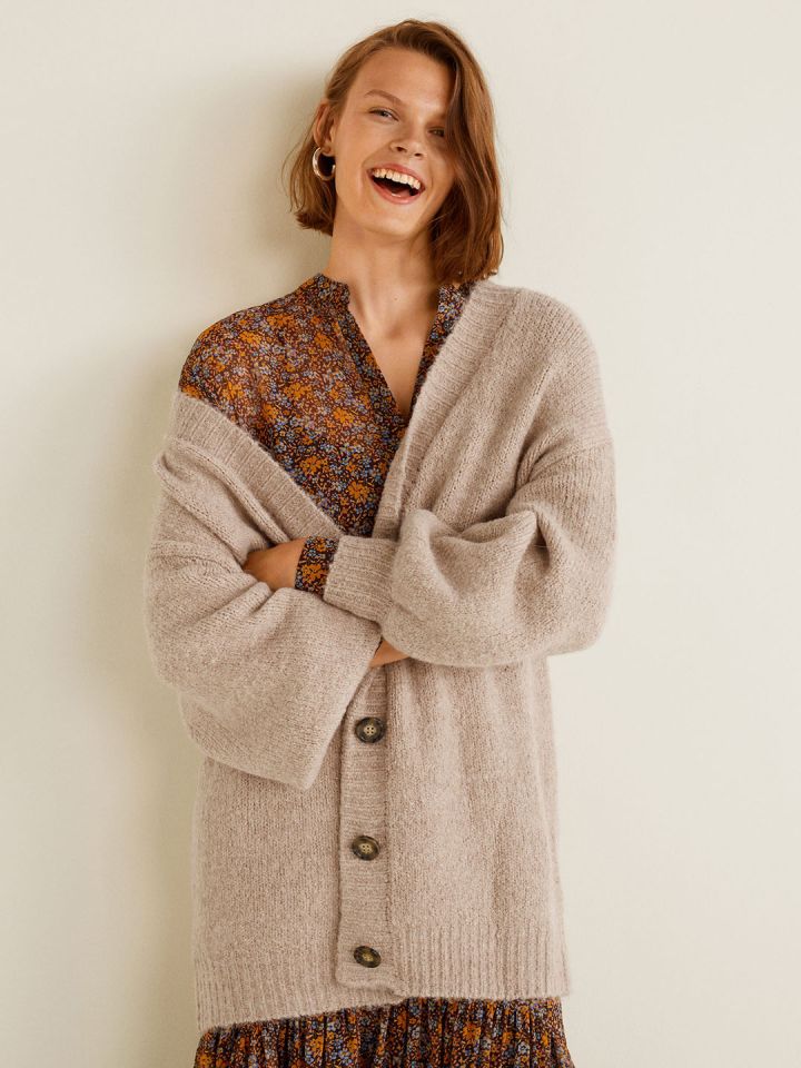 mango beige cardigan
