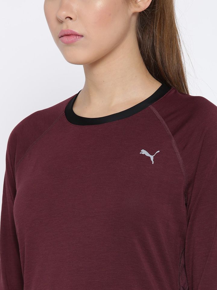 burgundy puma t shirt