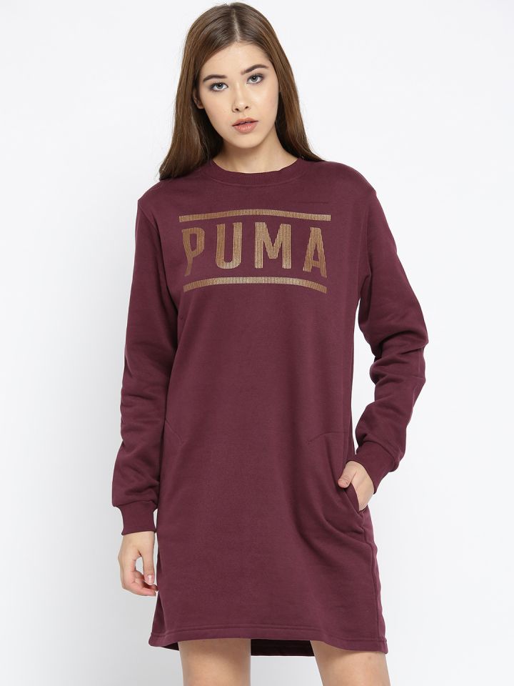 burgundy puma dress