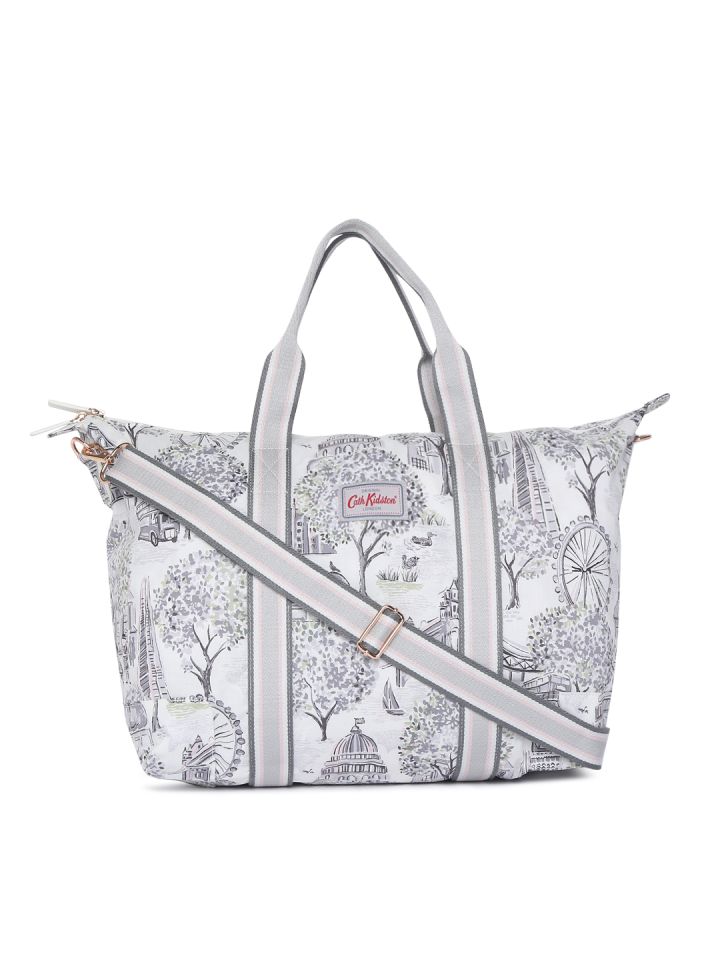 Cath Kidston Grey Printed Foldaway Overnight Bag