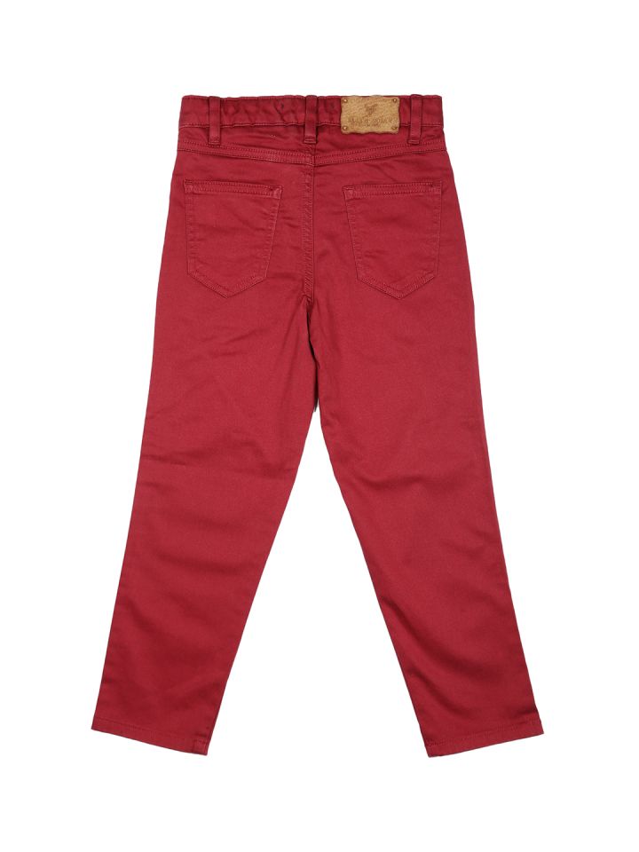 Red chinos boys sales