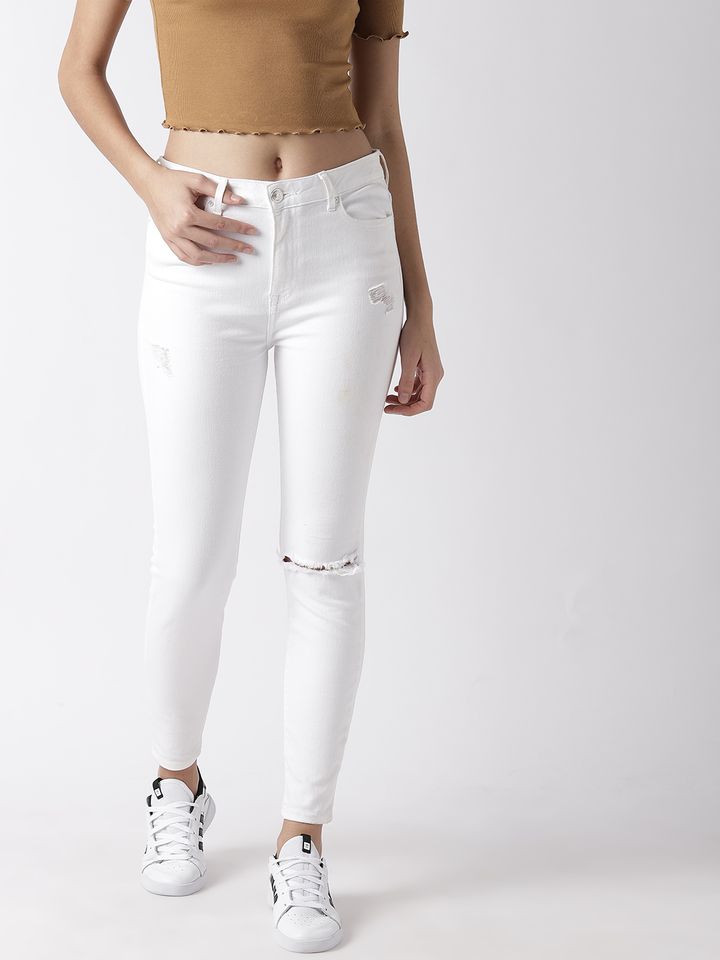 Buy Forever 21 Women White Skinny Fit Mid Rise Mildly Distressed Stretchable Jeans Jeans For Women 7485009 Myntra ✅ browse our daily deals for even more savings! myntra