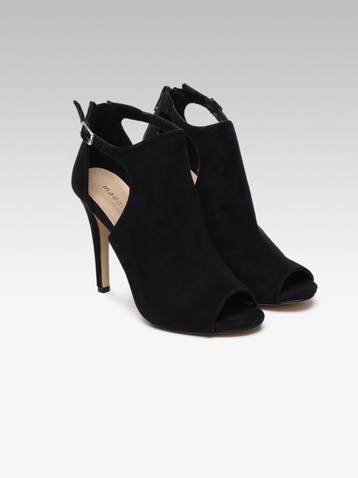 Steve madden black top peep toe booties