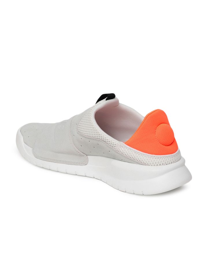 Nike Men Grey White Benassi Slip On Training Shoes