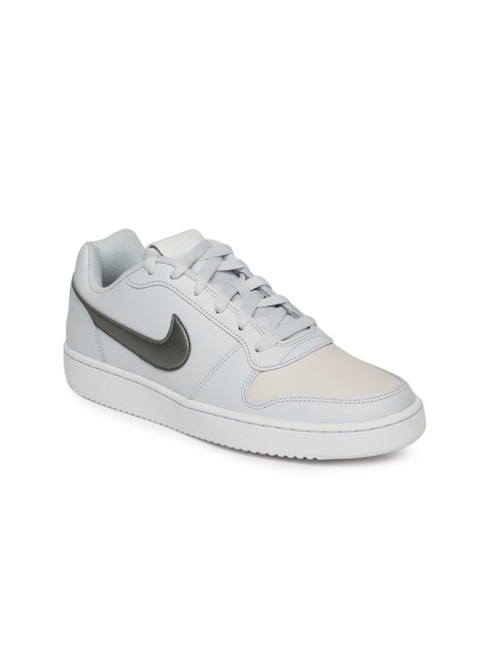 Nike Women Grey Solid Ebernon Low Sneakers