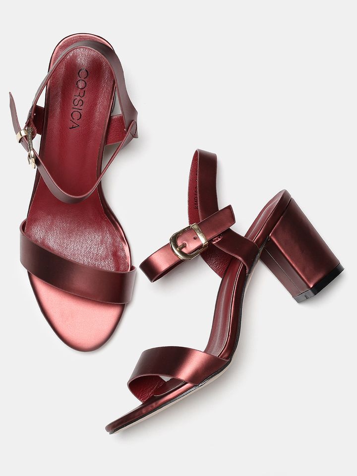 Buy CORSICA Women Brown Solid Sandals 