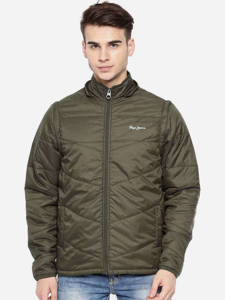 pepe jeans olive green jacket