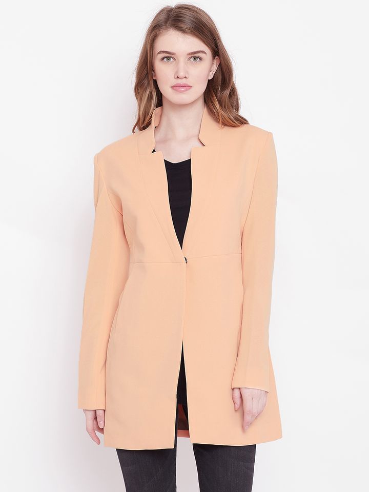 Buy Duke Women Peach Coloured Solid 