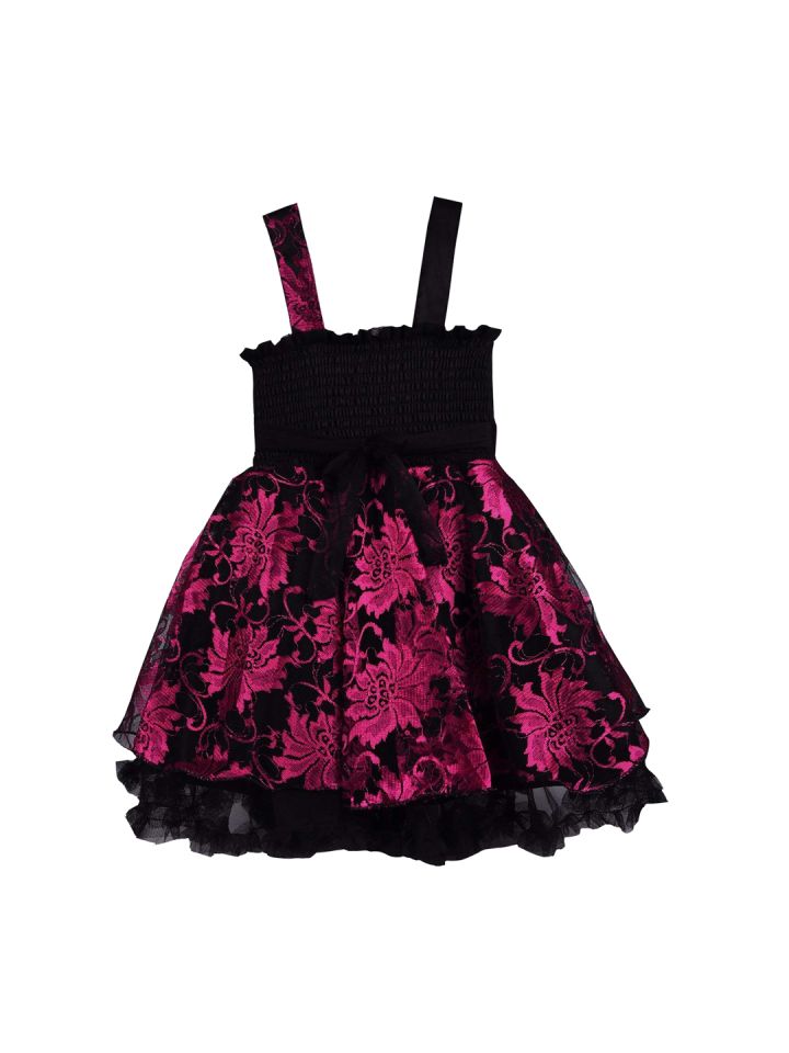 Buy Wish Karo Girls Pink Embellished Fit And Flare Dress Dresses