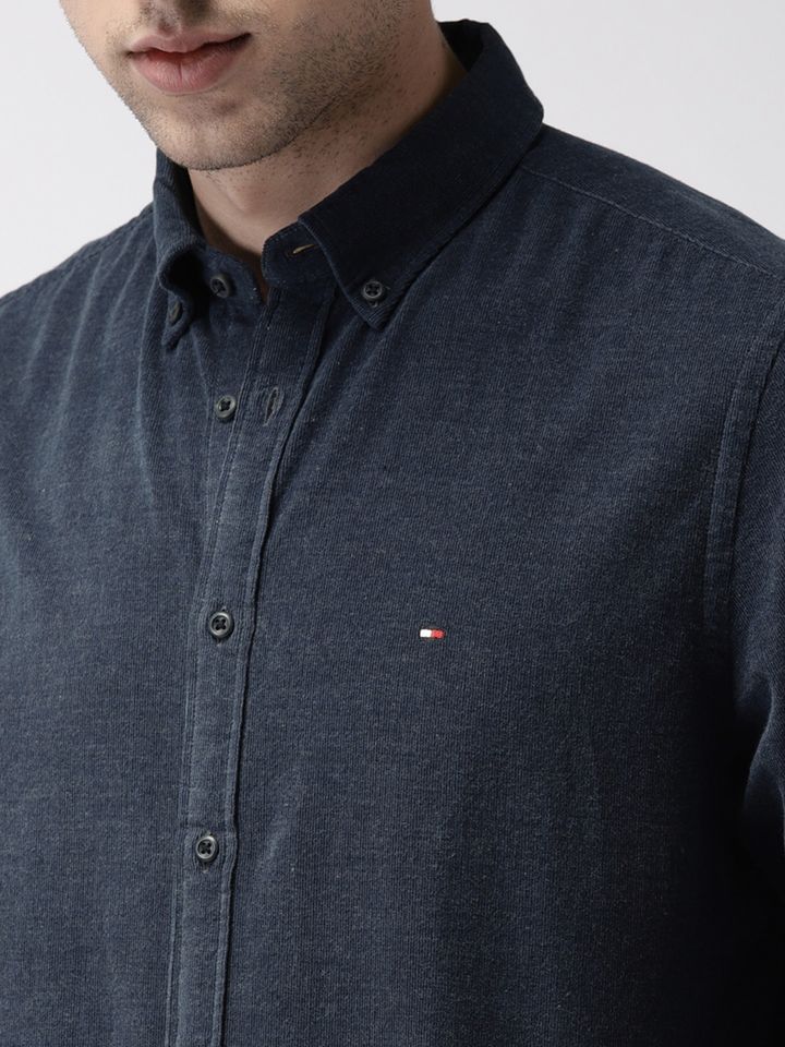 Navy tommy hilfiger shirt Clearance