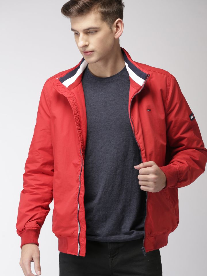 tommy hilfiger red bomber jacket